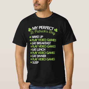 Camiseta Jogador de Videos games de Reprodução de Dia de Sã