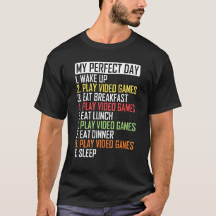 Camiseta Jogador de Videos games do Meu Dia Perfeito