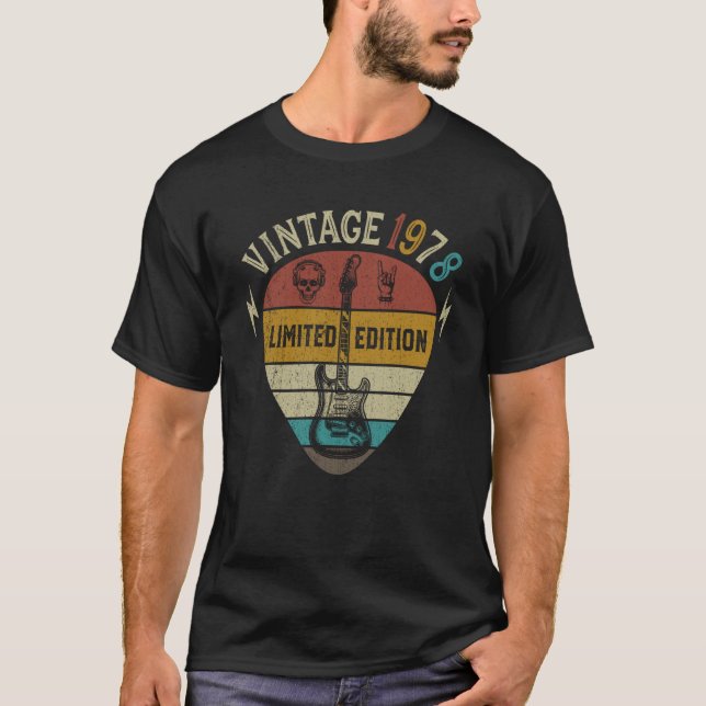 Camiseta Jogador de Violão 45º Aniversário Melhor de 1978 (Frente)