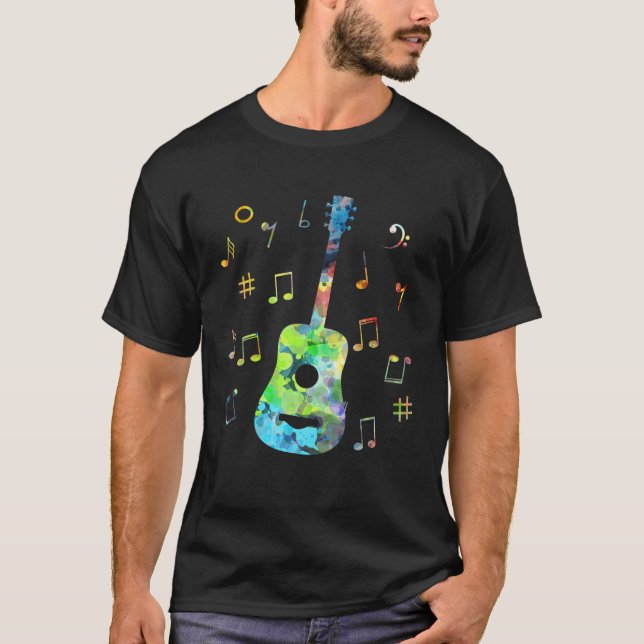 Camiseta Jogador de Violão Acústico Engraçado Músico Guitar (Frente)