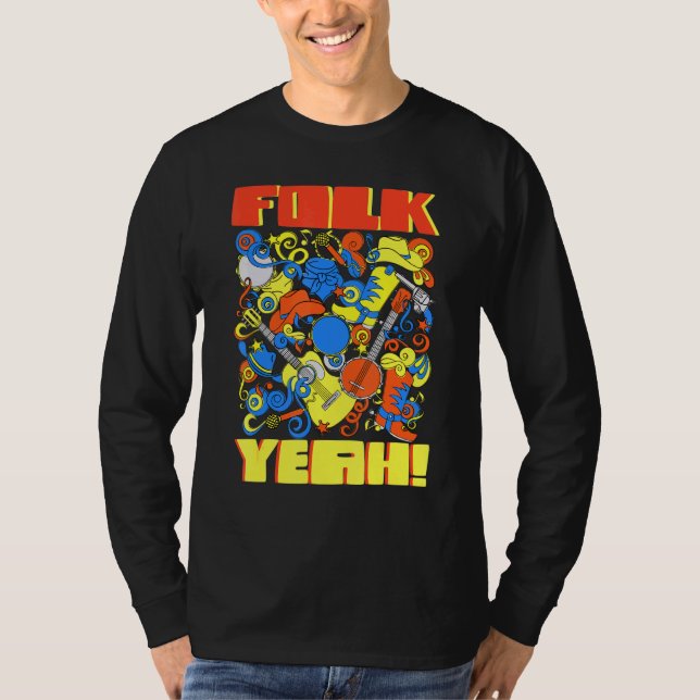 Camiseta Jogador de Violão de Banjo Sim (Frente)