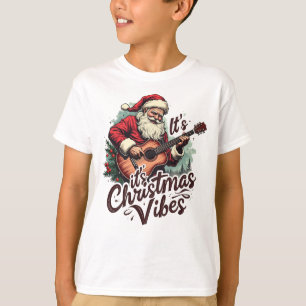 Camiseta Jogador de Violão de Papais noeis de Natal - Rocki
