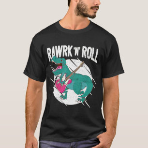 Camiseta Jogador de Violão Dinossauro Rock'n'Roll Guitar