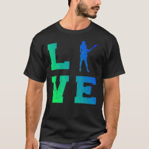 Camiseta Jogador de Violão Elétrico Masculino