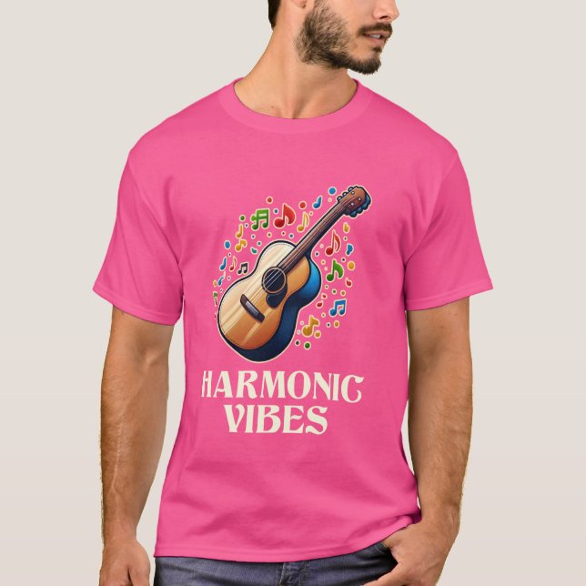 Camiseta Jogador de Violão Engraçado Músico Harmonista Gui  (Frente)