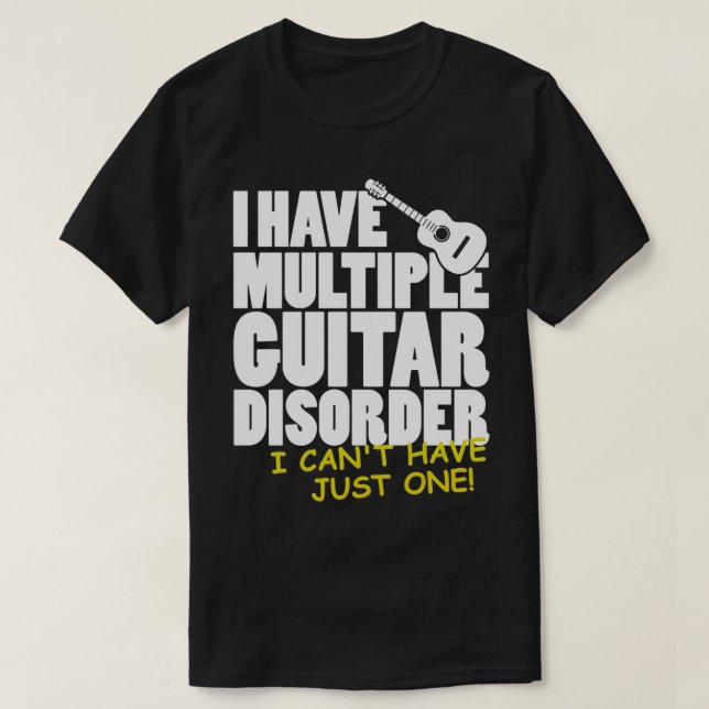 Camiseta Jogador De Violão Eu Tenho Um Distúrbio De Violão (Frente do Design)