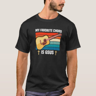 Camiseta Jogador De Violão Meu Cordão Favorito É Gsus Guita