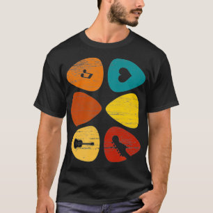 Camiseta Jogador de Violão, Picada de Violão Retro Masculin