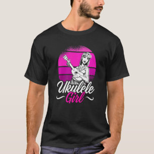 Camiseta Jogador de Violão Ukulele Girl Ukulele Hawaii
