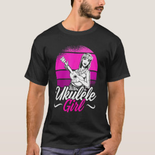 Camiseta Jogador de Violão Ukulele Girl Ukulele Hawaii