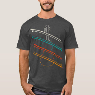 Camiseta Jogador de Violino de Vintage com Instrumento de C