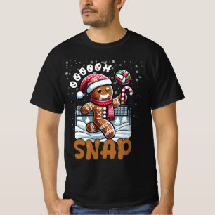 Camiseta Jogador de vôlei de gengibre de Natal Bloqueado