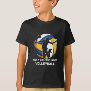 Camiseta Jogador De Voleibol Apenas Uma Garota Que Ama Vole