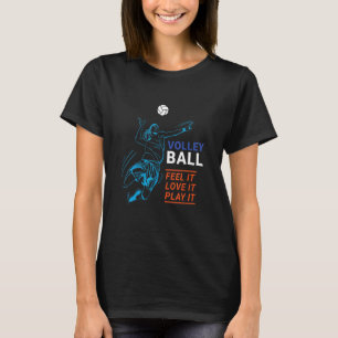 Camiseta Jogador de Voleibol da Bola de Esporte