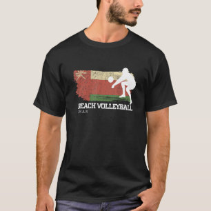 Camiseta Jogador de Voleibol de Praia Oman Flag Love