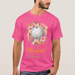 Camiseta Jogador de Voleibol Divertido Paixão Amar Voleibol