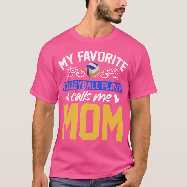 Camiseta Jogador de Voleibol do Dia de as mães desportivo (Frente)