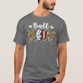 Camiseta Jogador de Voleibol Engraçado da Mãe Leopardo