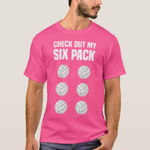Camiseta Jogador de Voleibol Engraçado Seis Pack
