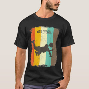 Camiseta Jogador de Voleibol T Retro 70s