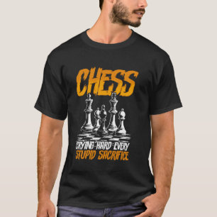 Camiseta Jogador de Xadrez Amante de Xadrez Jogo de Tabulei