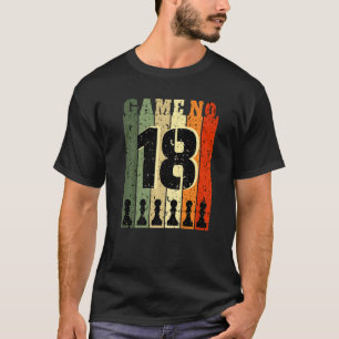 Camiseta Jogador De Xadrez Aniversário 18 Anos Número 18