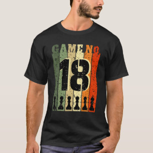 Camiseta Jogador De Xadrez Aniversário 18 Anos Número 18