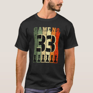 Camiseta Jogador De Xadrez Aniversário 33 Anos Número De Jo