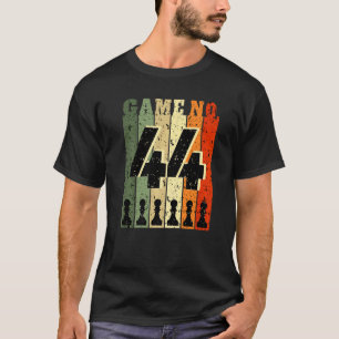 Camiseta Jogador De Xadrez Aniversário 44 Anos Número De Jo
