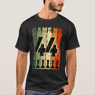 Camiseta Jogador De Xadrez Aniversário 44 Anos Número De Jo