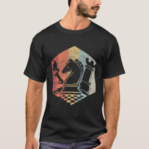 Camiseta Jogador de xadrez de xadrez de xadrez de xintage