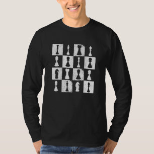 Camiseta Jogador de Xadrez do Conselho de Xadrez Pensava Es