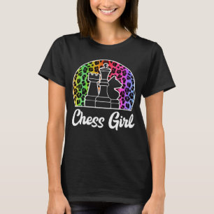 Camiseta Jogador de xadrez para mulheres coloridas