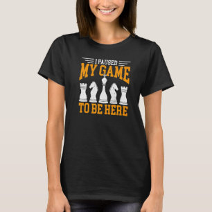 Camiseta Jogador De Xadrez Vintage Eu Parei Meu Jogo Para S