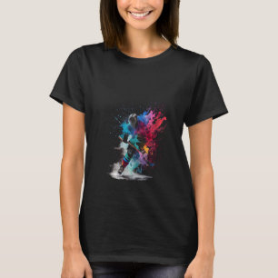 Camiseta Jogador desportista desportista de hóquei no gelo