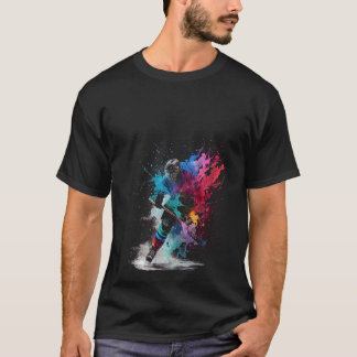 Camiseta Jogador desportista desportista de hóquei no gelo