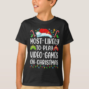 Camiseta Jogador Divertido Mais Provável Para Tocar Videos