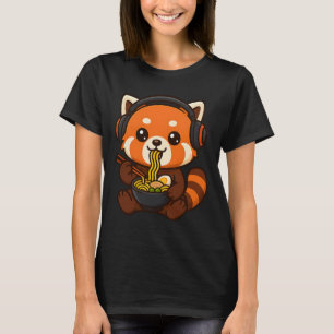 Camiseta Jogador do Red Panda Gaming Comendo Ramen
