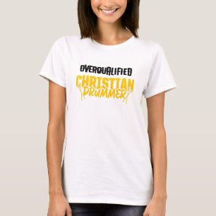 Camiseta Jogador do Tambor do Culto da Igreja Drummer Crist