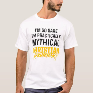 Camiseta Jogador do Tambor do Culto da Igreja Drummer Crist