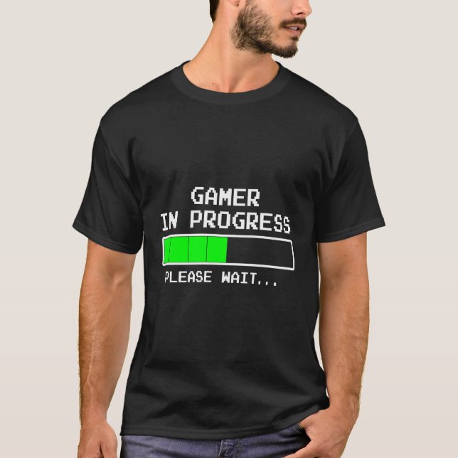 Camiseta Jogador Em Andamento Aguarde Videos games Engraçad (Frente)