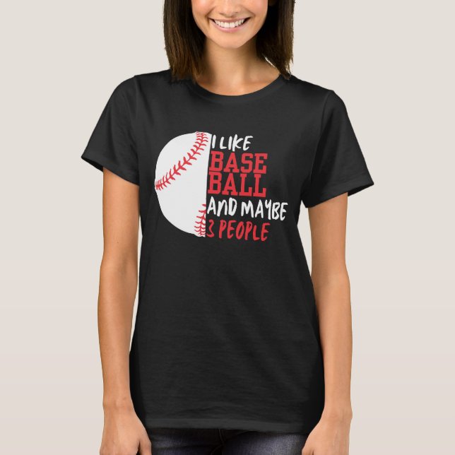 Camiseta Jogador Engraçado de Baseball Qoute Baseball (Frente)