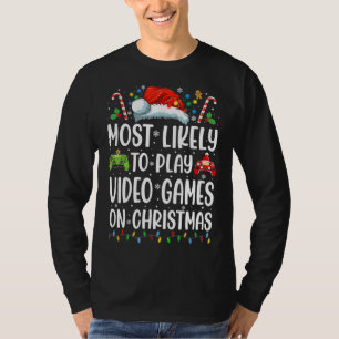 Camiseta Jogador Engraçado Mais Provável A Tocar Videos gam