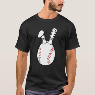 Camiseta Jogador Esportivo Engraçado de Caça ao Ovo Basebal