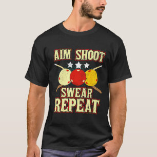 Camiseta Jogador Funny Billiards Routine Aim Shoot Sweot Re