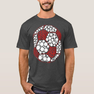 Camiseta Jogador internacional do futebol de Bolinhas engra