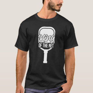 Camiseta Jogador Jogador De Pickleball Mens Rei Da Rede _1