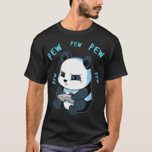 Camiseta Jogador Jogar Panda Bear Vídeo Jogo Pl