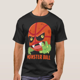 Camiseta Jogador Legal Hallowee da Bola de Monstro de Basqu