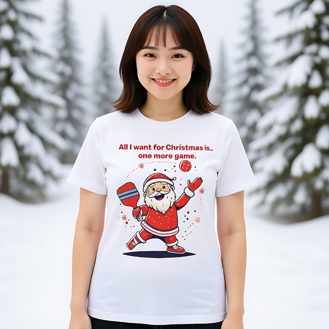 Camiseta Jogador 🎅 mais um jogo (Pickleball🎅 Santa one more game Tri-Blend Shirt)